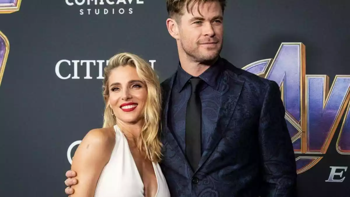 Elsa Pataky y su marido Chris Hemsworth, en el estreno de una película en abril de 2019
