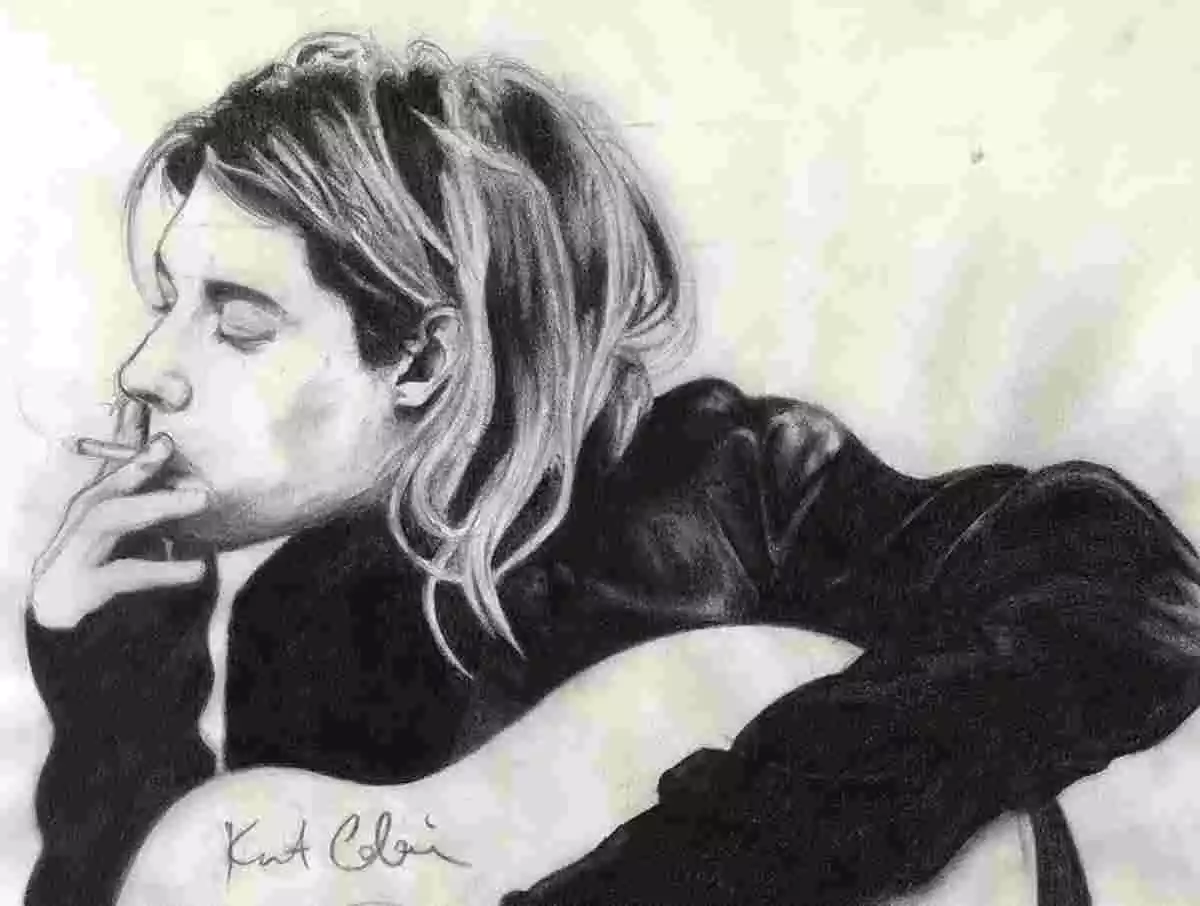 Dibujo de Kurt Cobain