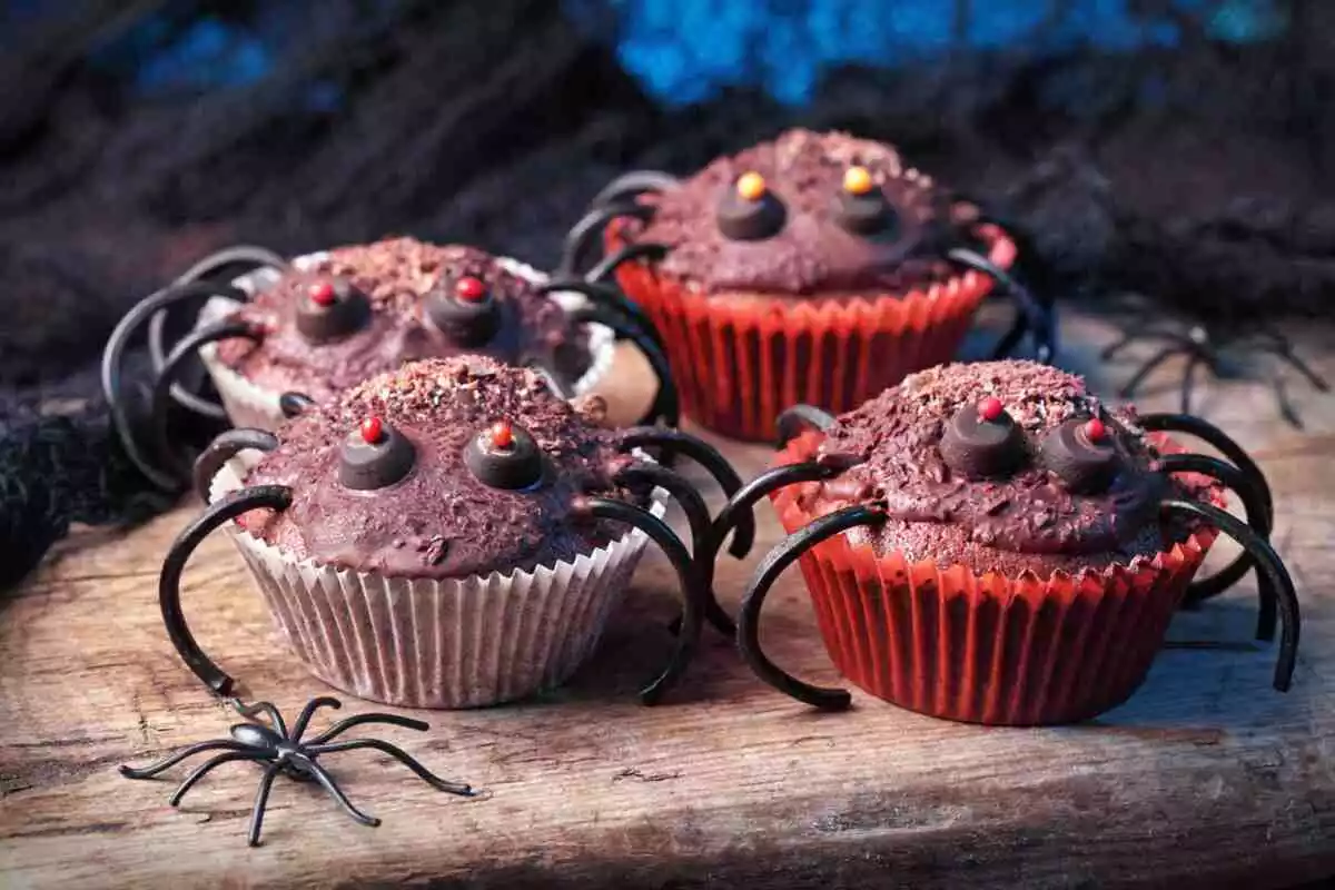 Cupcakes de Araña para Halloween
